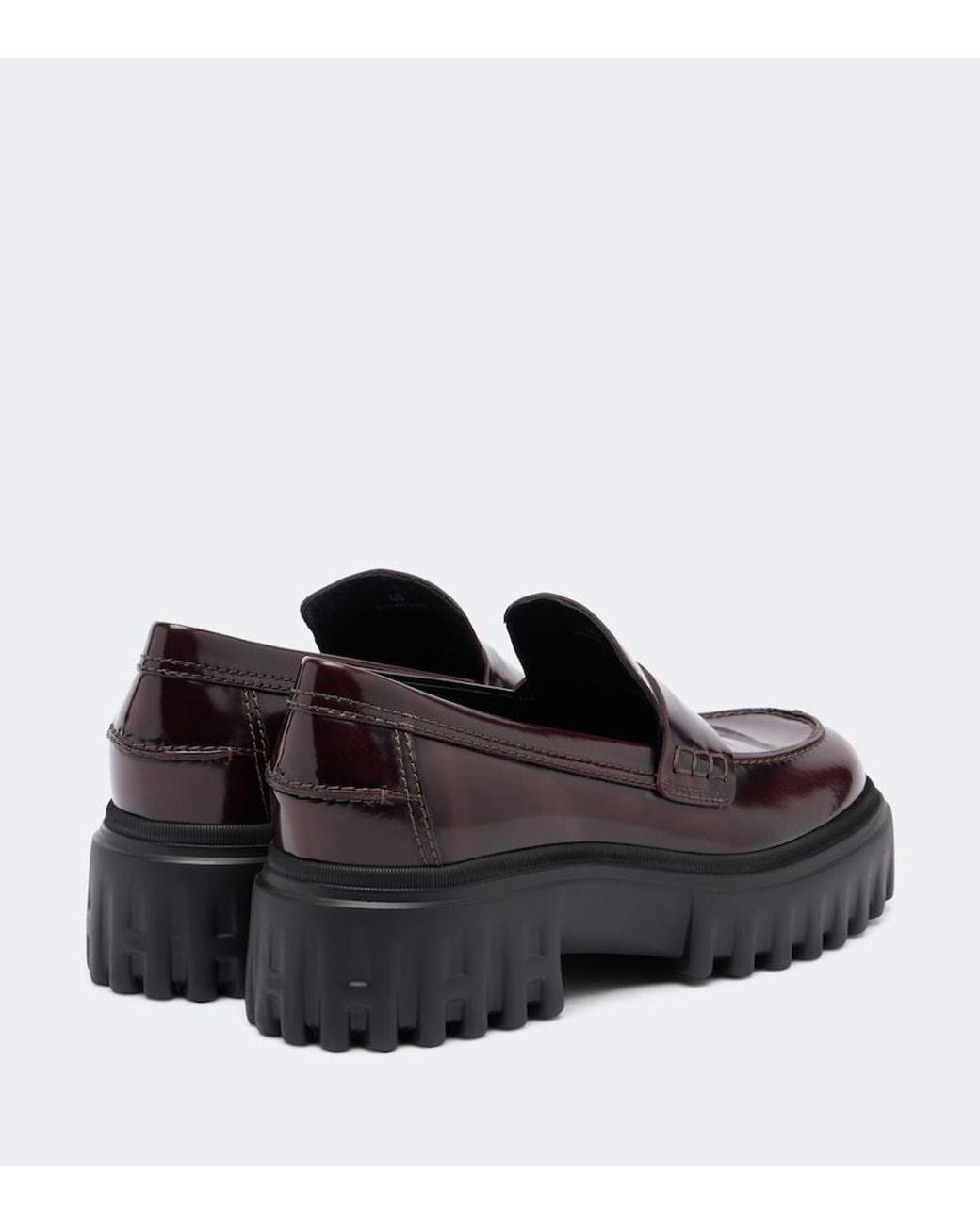 Hogan Black H700 Leather Loafers