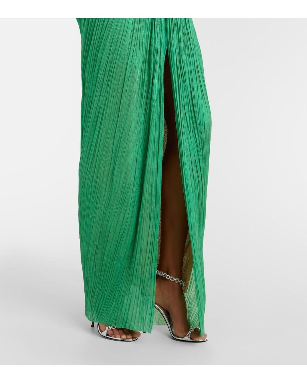 Maria Lucia Hohan Green Stephanie Silk Tulle Corset Gown