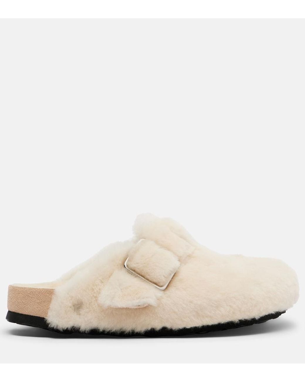 Birkenstock Natural Boston Shearling Clogs