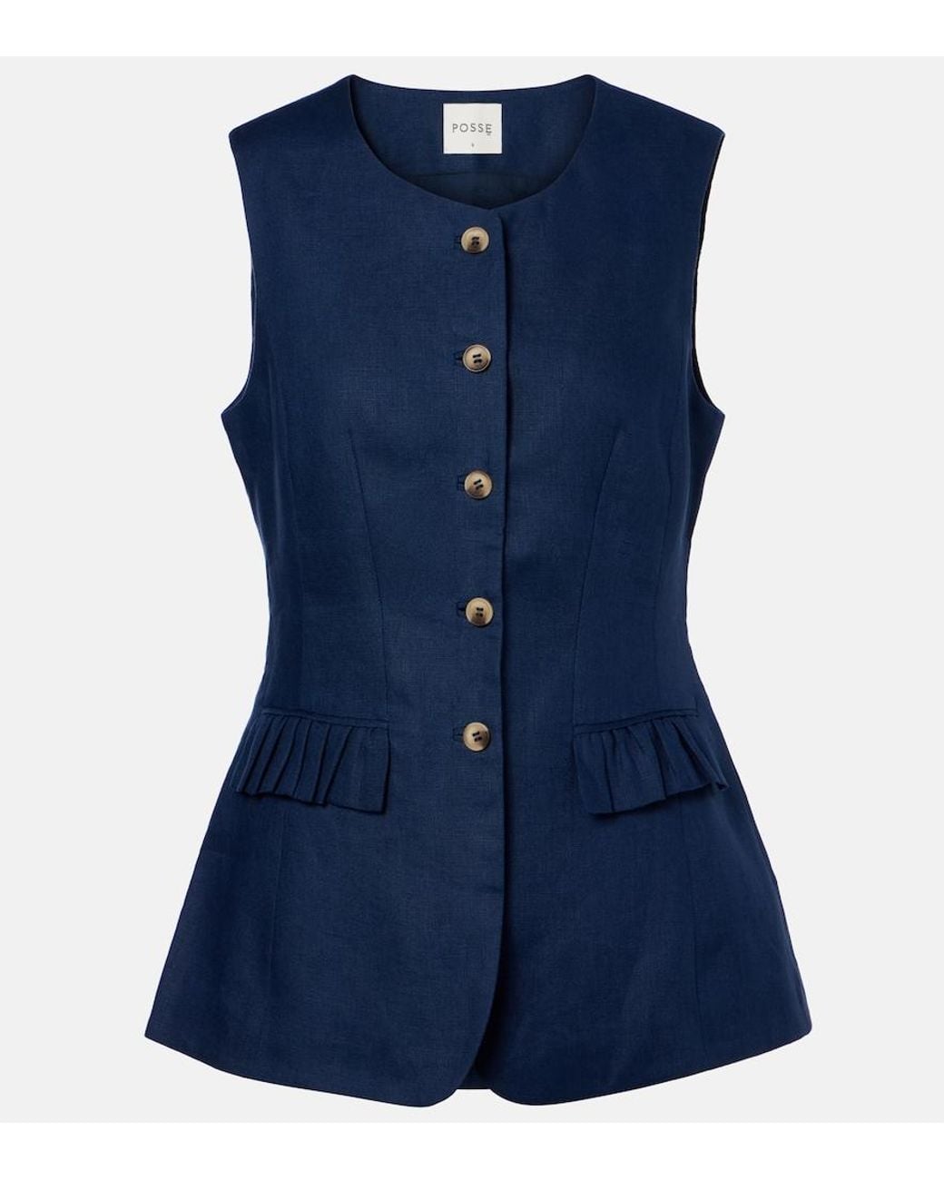 Posse Blue Matilda Linen Vest