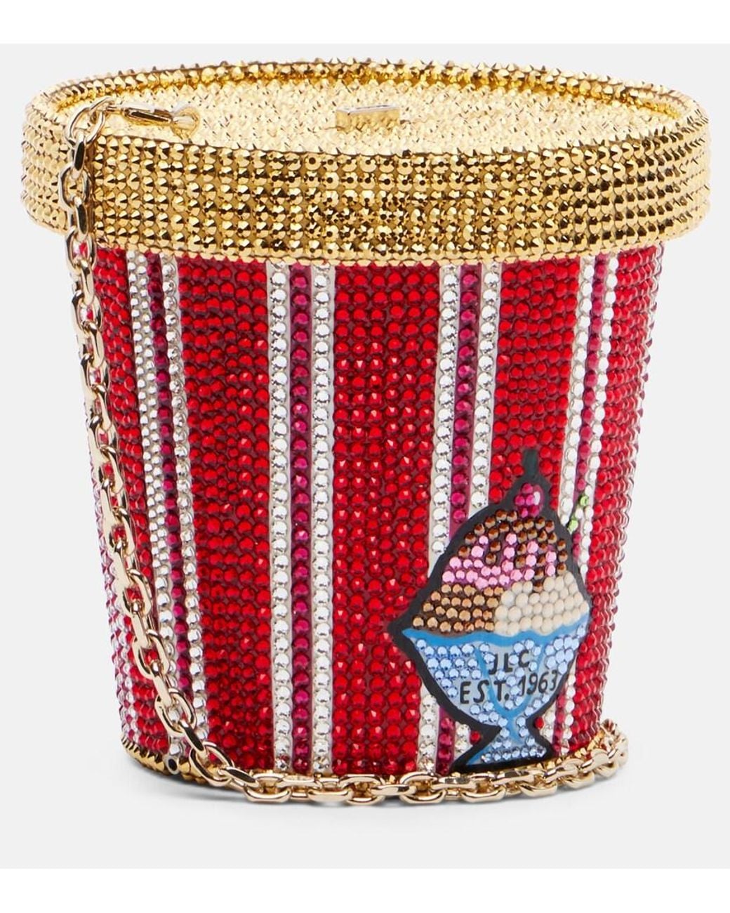 Judith Leiber White Judith's Best Ice Cream Pint Clutch