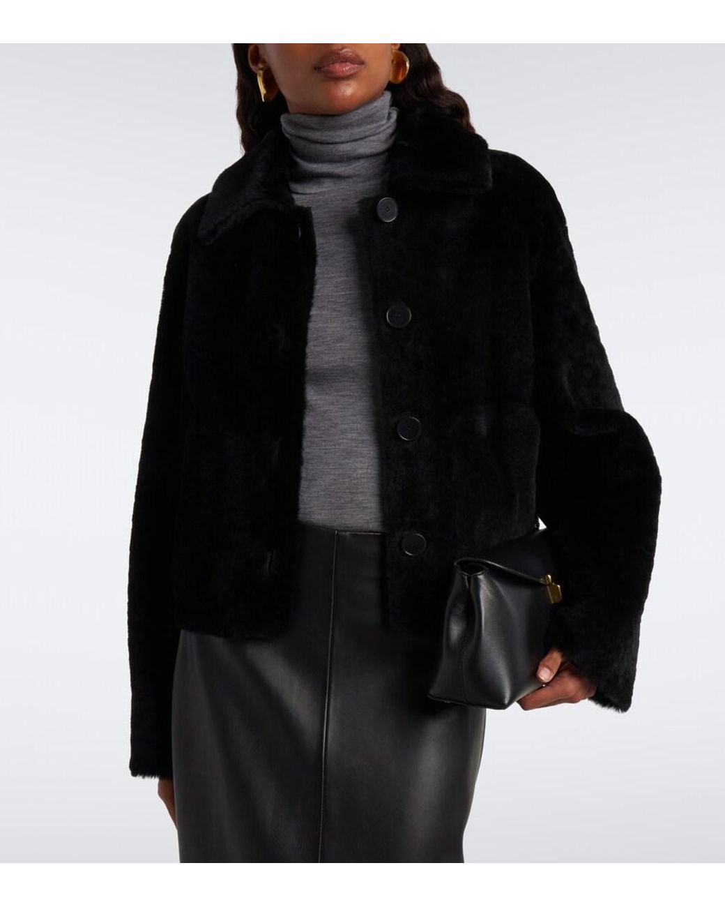 Joseph Black Alloway Reversible Shearling Jacket