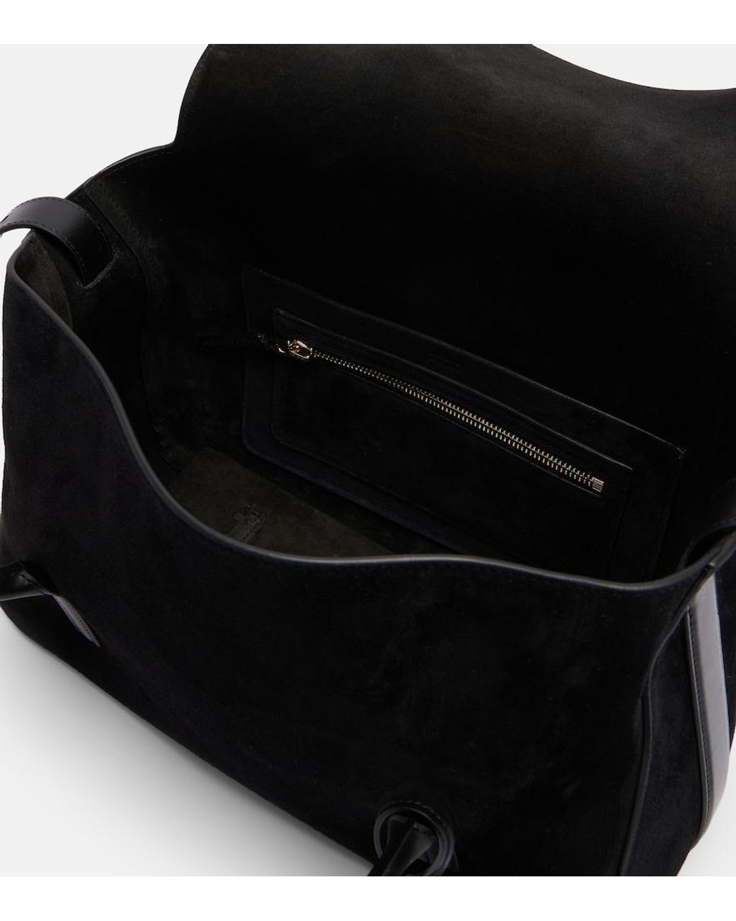 Tom Ford Black Eclipse Medium Suede Shoulder Bag