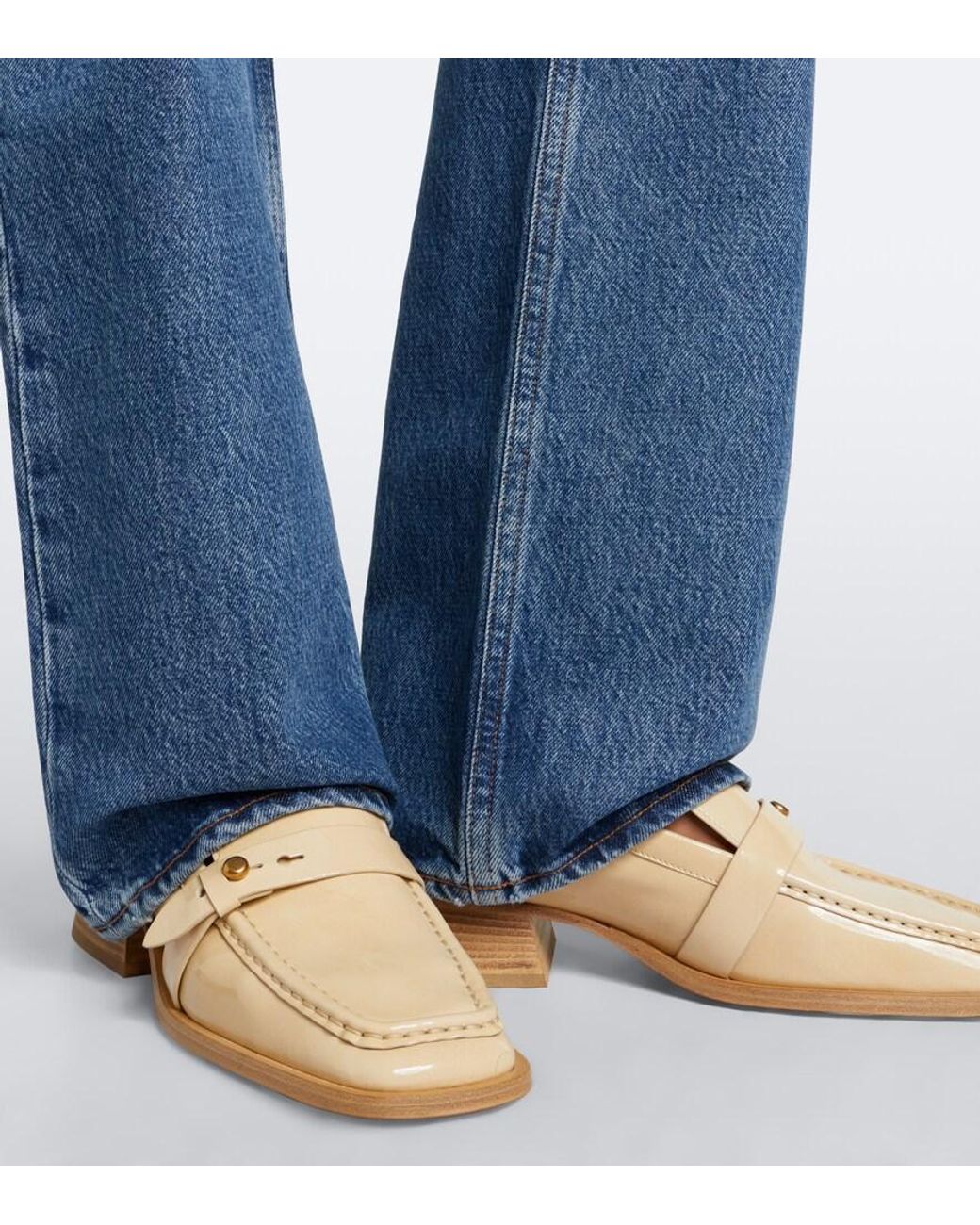 Zimmermann Natural Astor Patent Leather Loafers