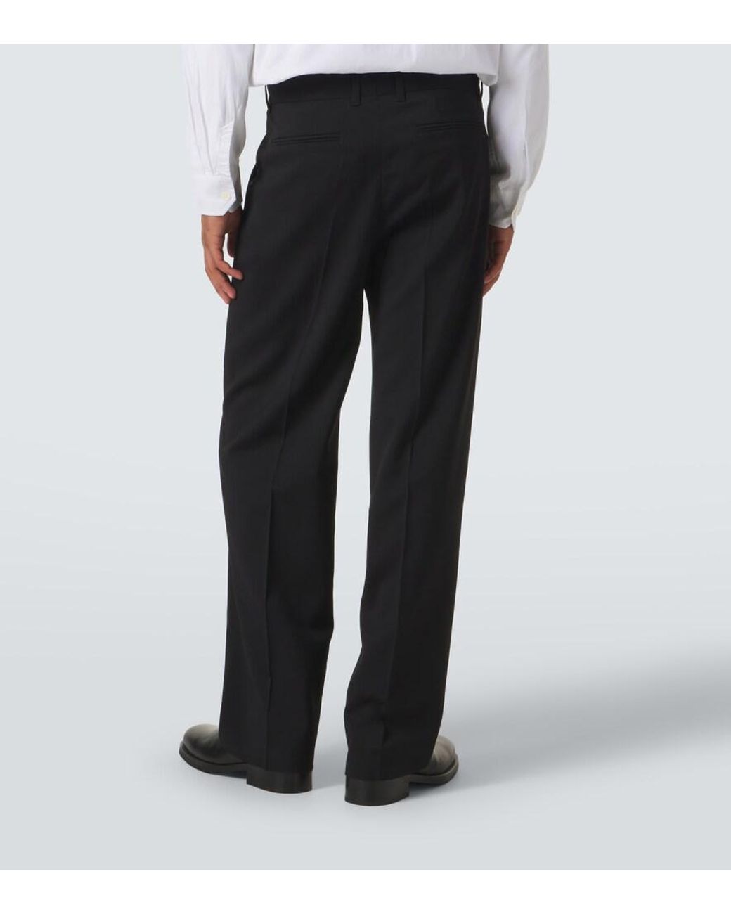 Our Legacy Black Slack Virgin Wool Straight Pants for men