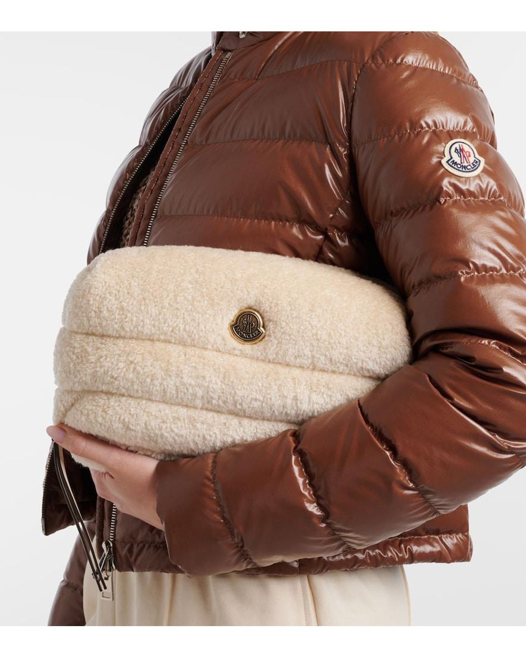 Moncler Natural Caradoc Teddy Toiletry Bag