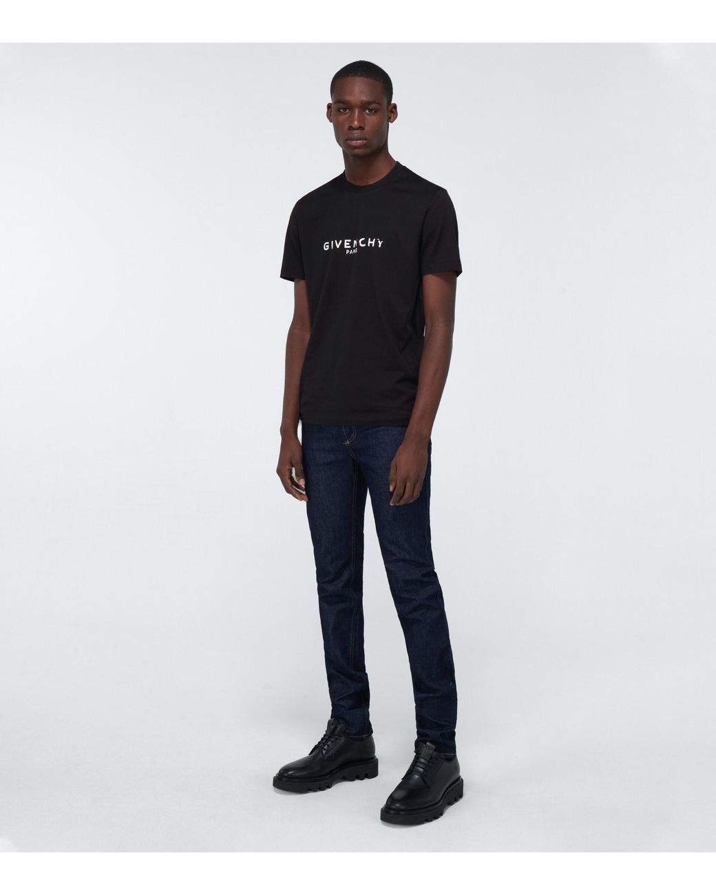 Givenchy Short sleeved Logo T shirt in Black for Men Lyst