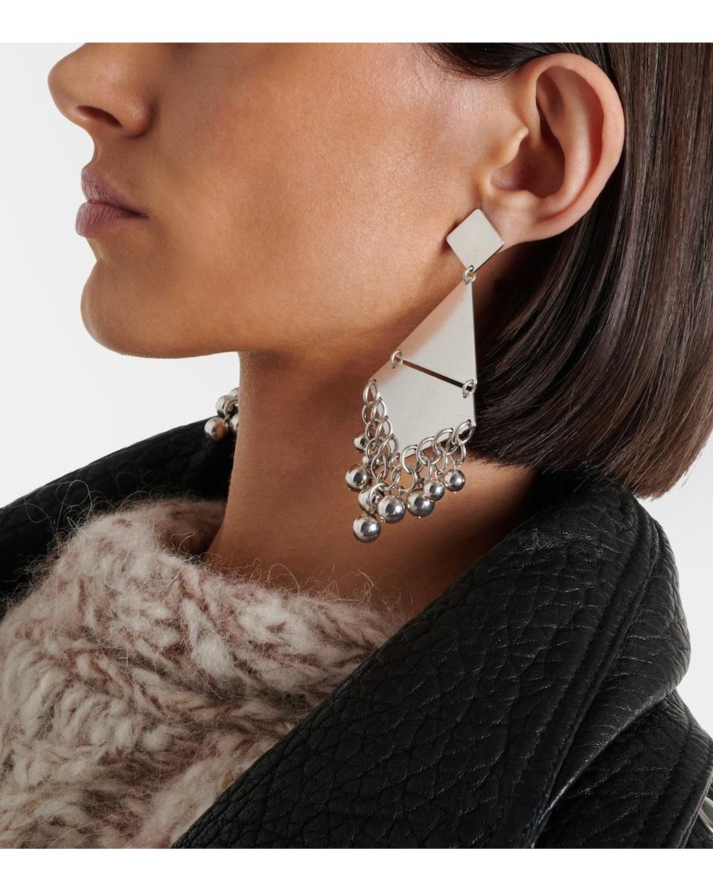 Isabel Marant White Mia Drop Earrings