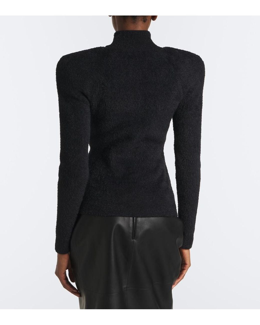 Balmain Black Knitted Turtleneck Sweater
