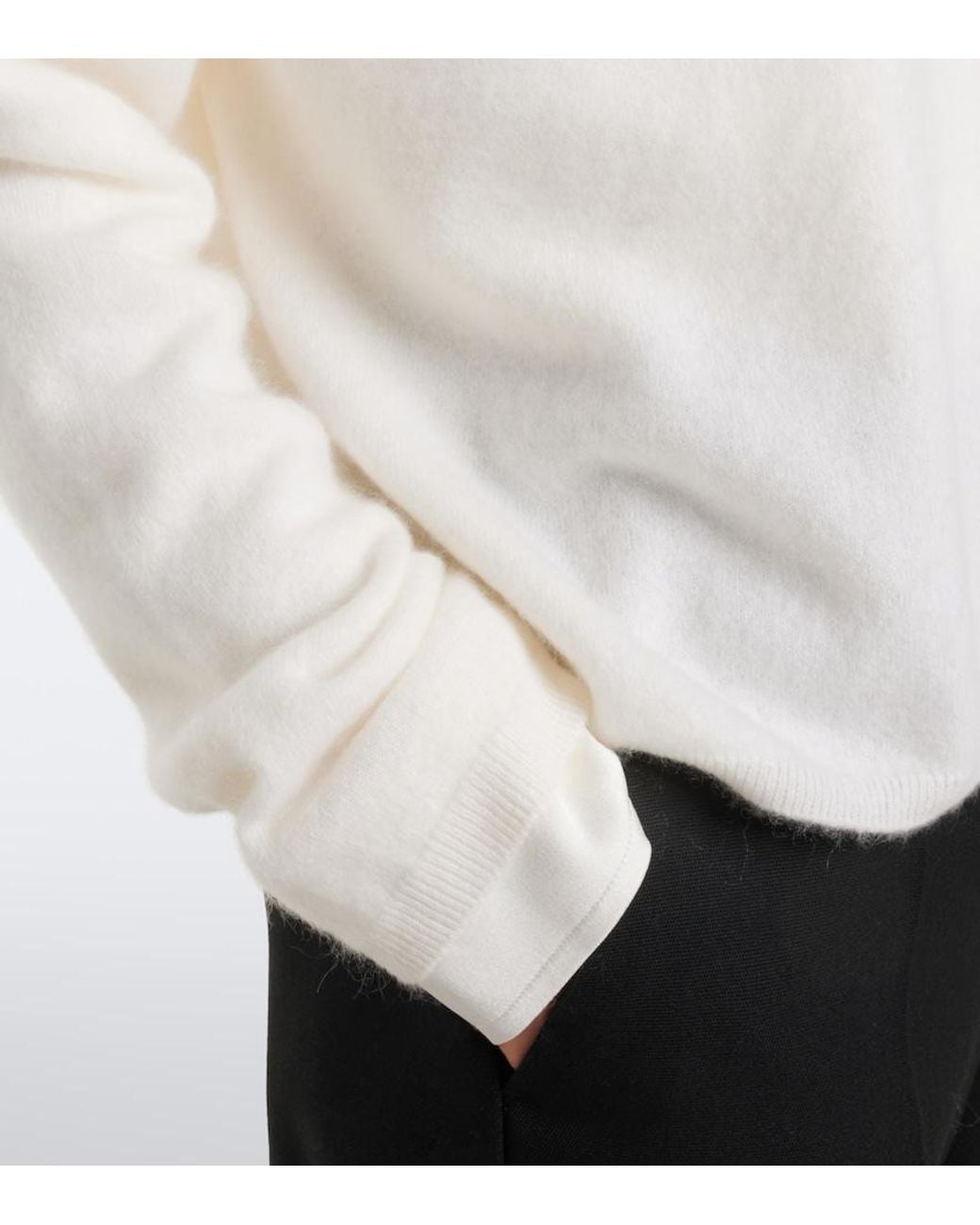 Lisa Yang White Lexia Cashmere Sweater
