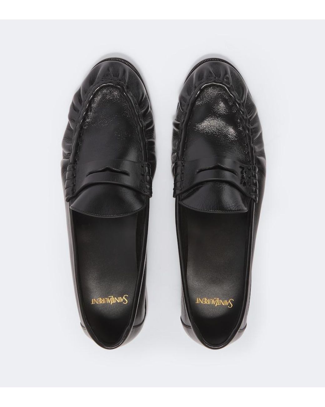 Saint Laurent Black Le Loafer Supple Leather Penny Loafers for men