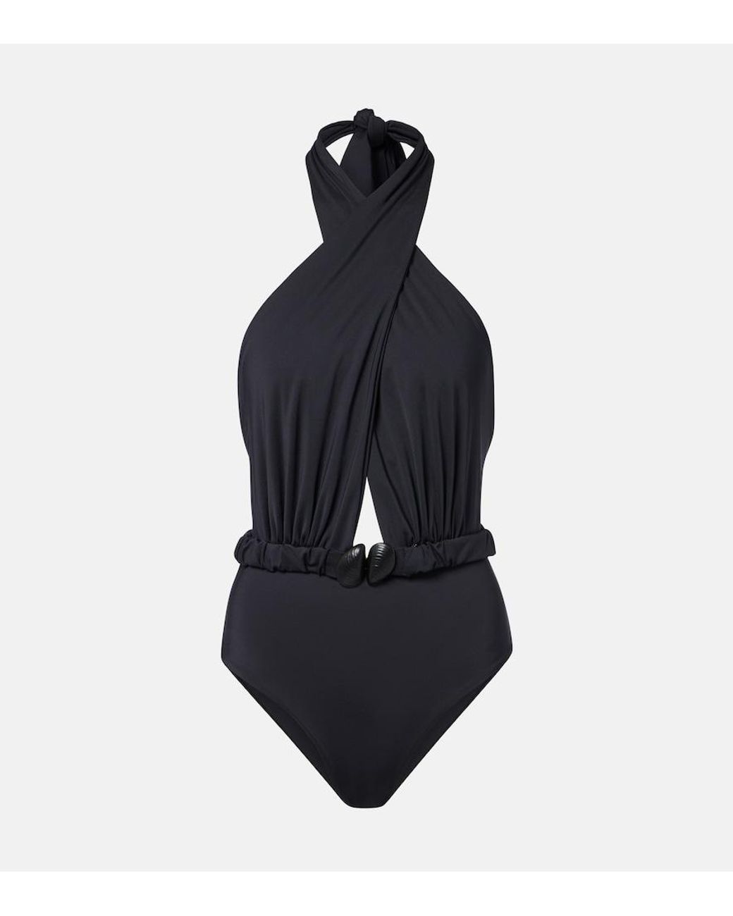 Johanna Ortiz Blue Halterneck Swimsuit