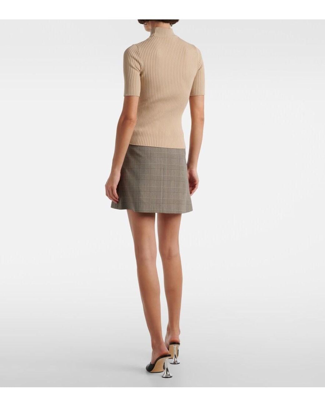 Courreges Natural Reedition Ribbed-Knit Top