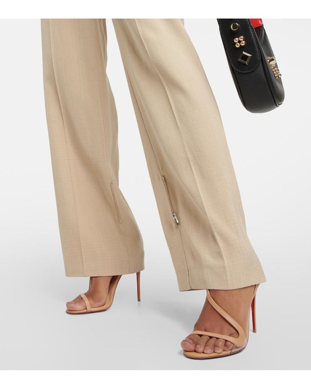 Christian Louboutin Natural Rosalie Leather Sandals