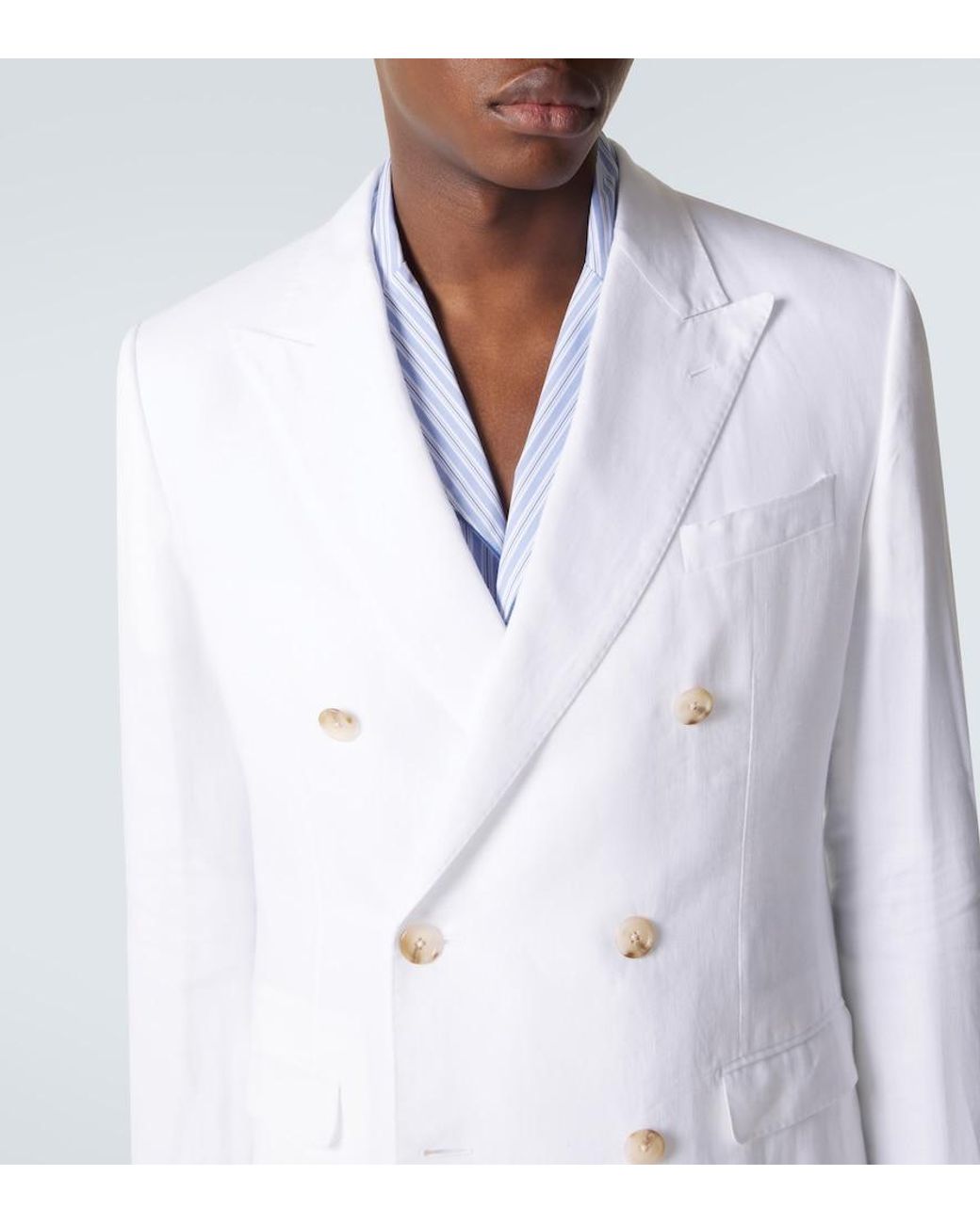 Dolce & Gabbana White Linen Blazer for men
