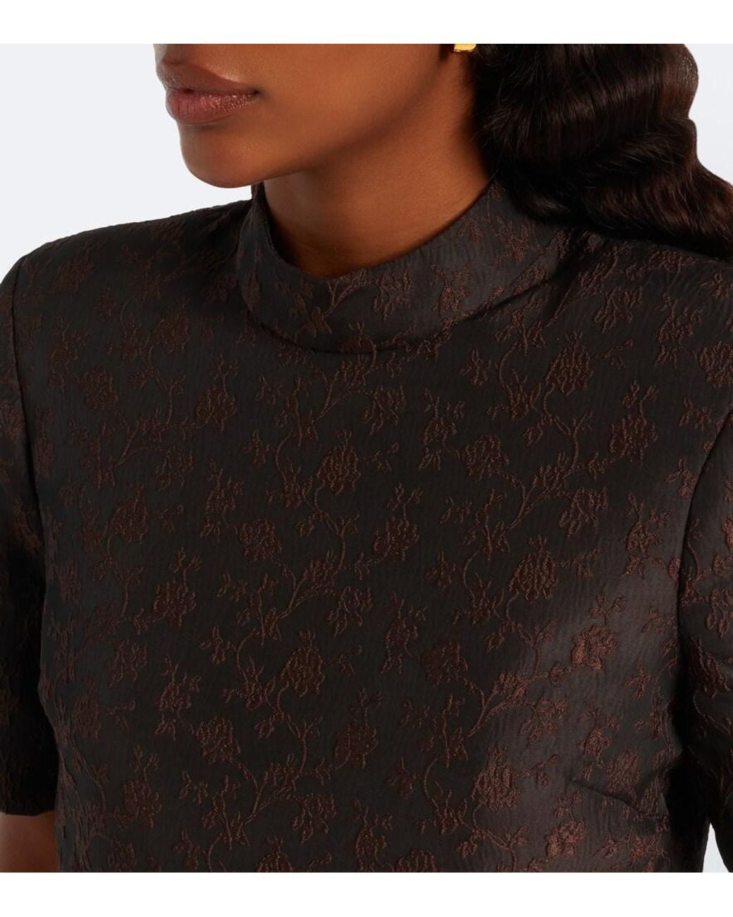 Jonathan Simkhai Black Jalen Embellished Jacquard Crop Top
