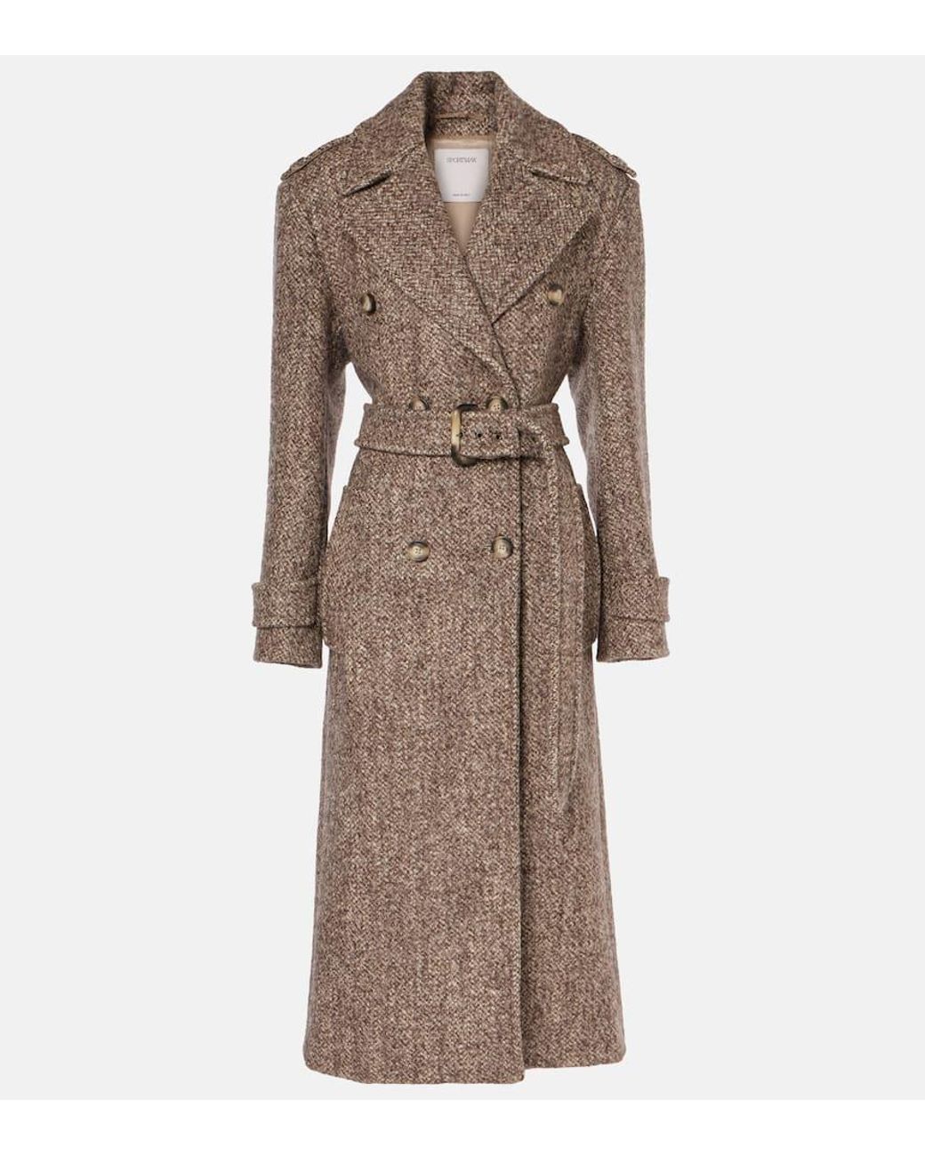 コート SPORTMAX Melange Brown Wool Blend Denaro Coat SportMax Melange Brown Wool Blend Denaro Coat Sportmax