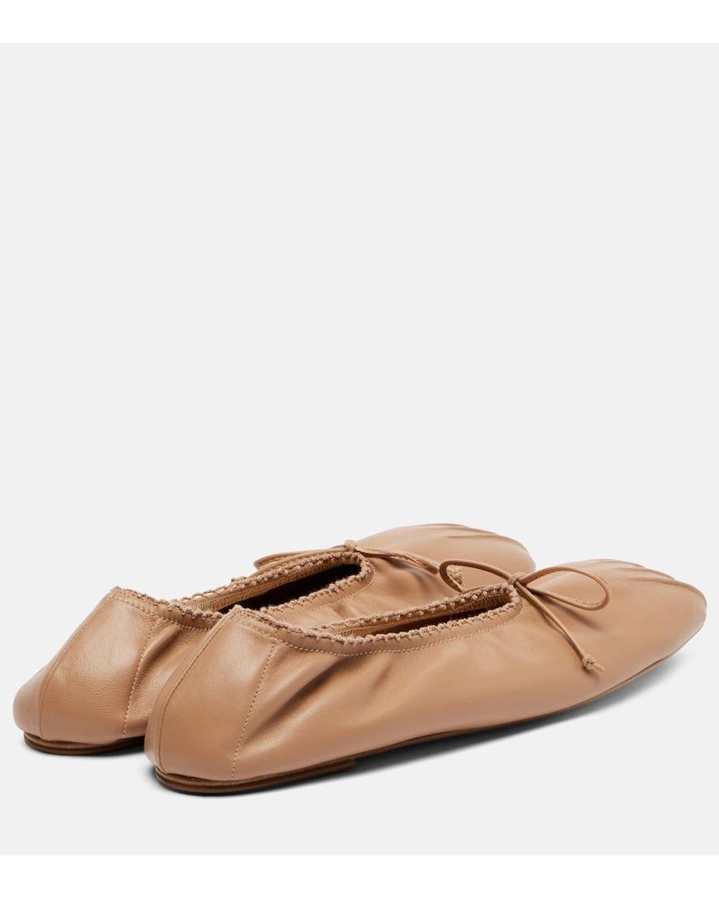 Magda Butrym Brown Leather Ballet Flats