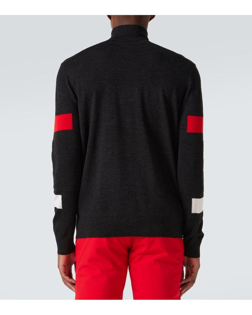 Toni Sailer Black Hupert Wool Half-Zip Sweater for men