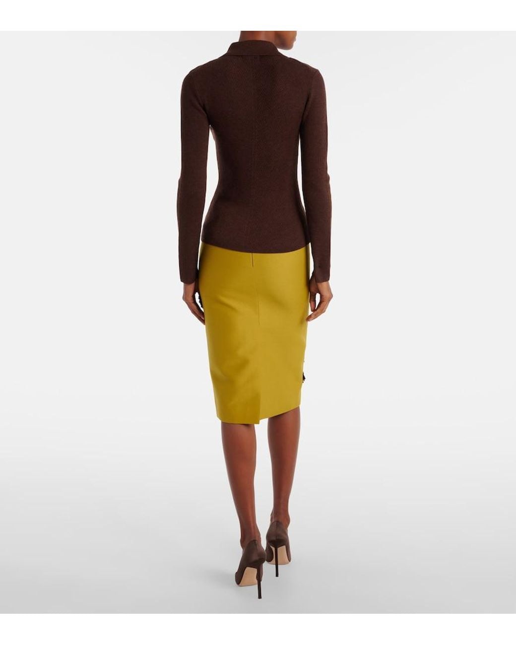 Emilia Wickstead Brown Ambrose Wool Sweater