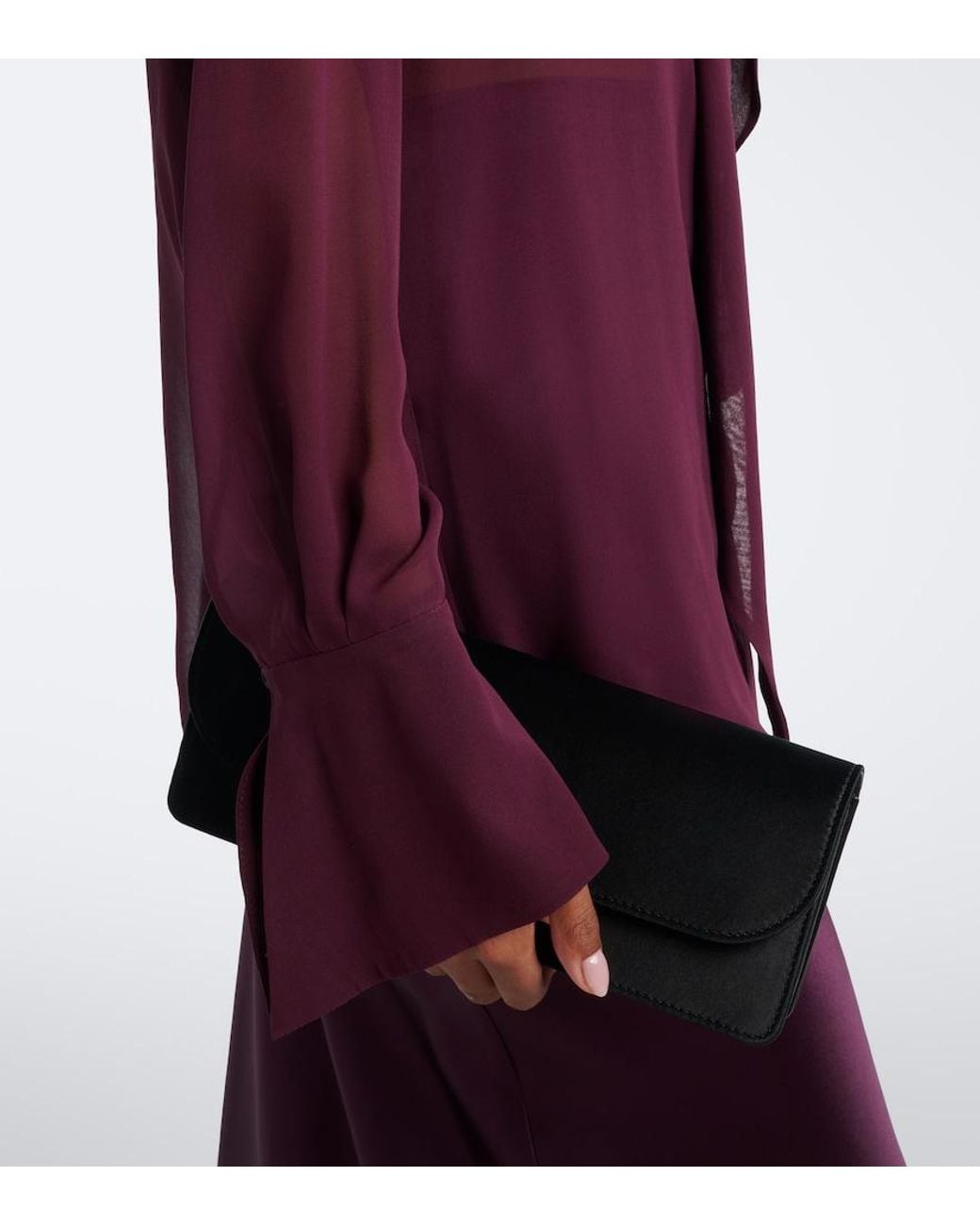 Nina Ricci Purple Silk Chiffon Blouse