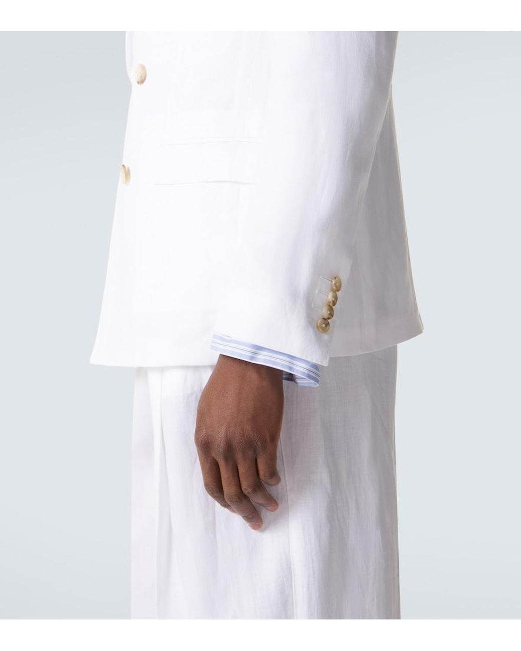 Dolce & Gabbana White Linen Blazer for men
