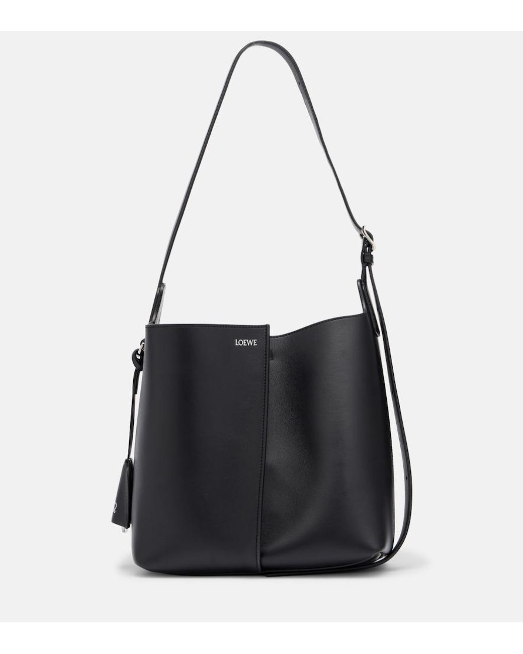 Loewe Black Bilbao Medium Leather Tote Bag