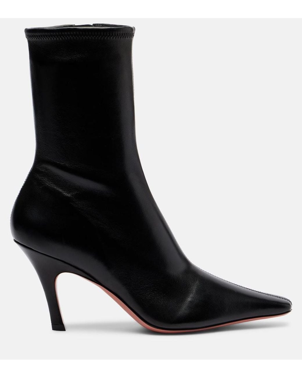 AMINA MUADDI Black Jamie 80 Leather Ankle Boots