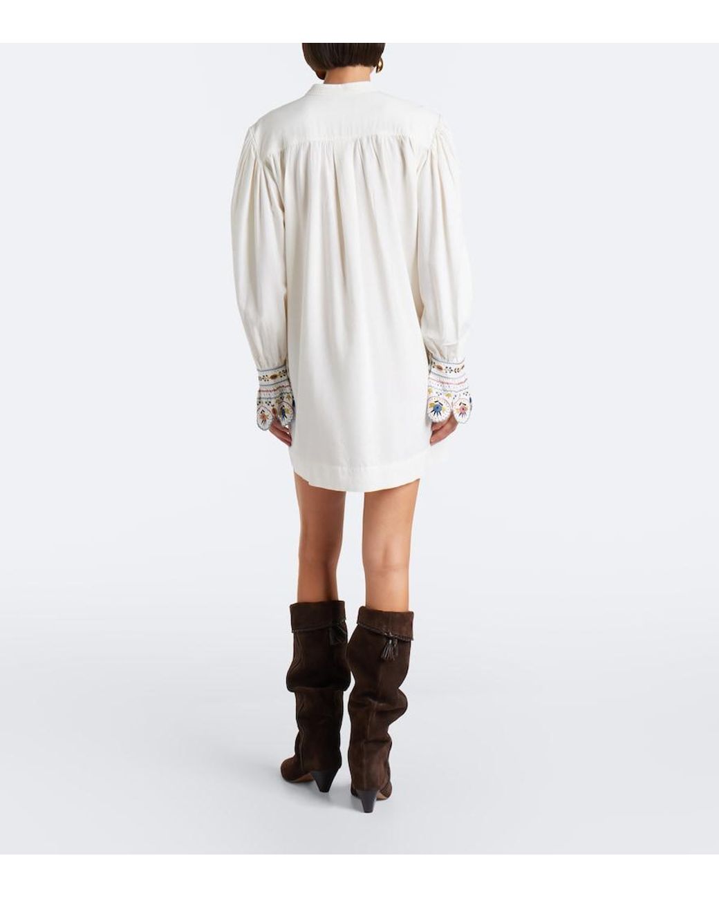 Isabel Marant Natural Merva Embroidered Minidress