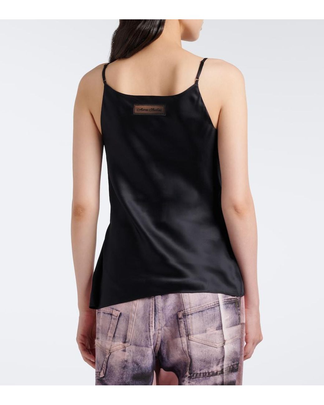 Acne Black Satin Camisole