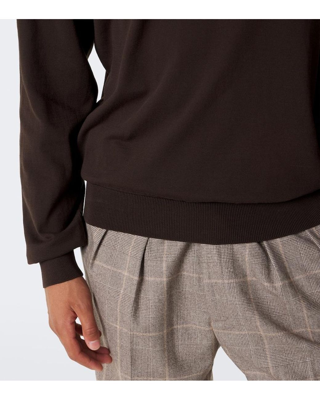 Rubinacci Black Cotton Polo Sweater for men