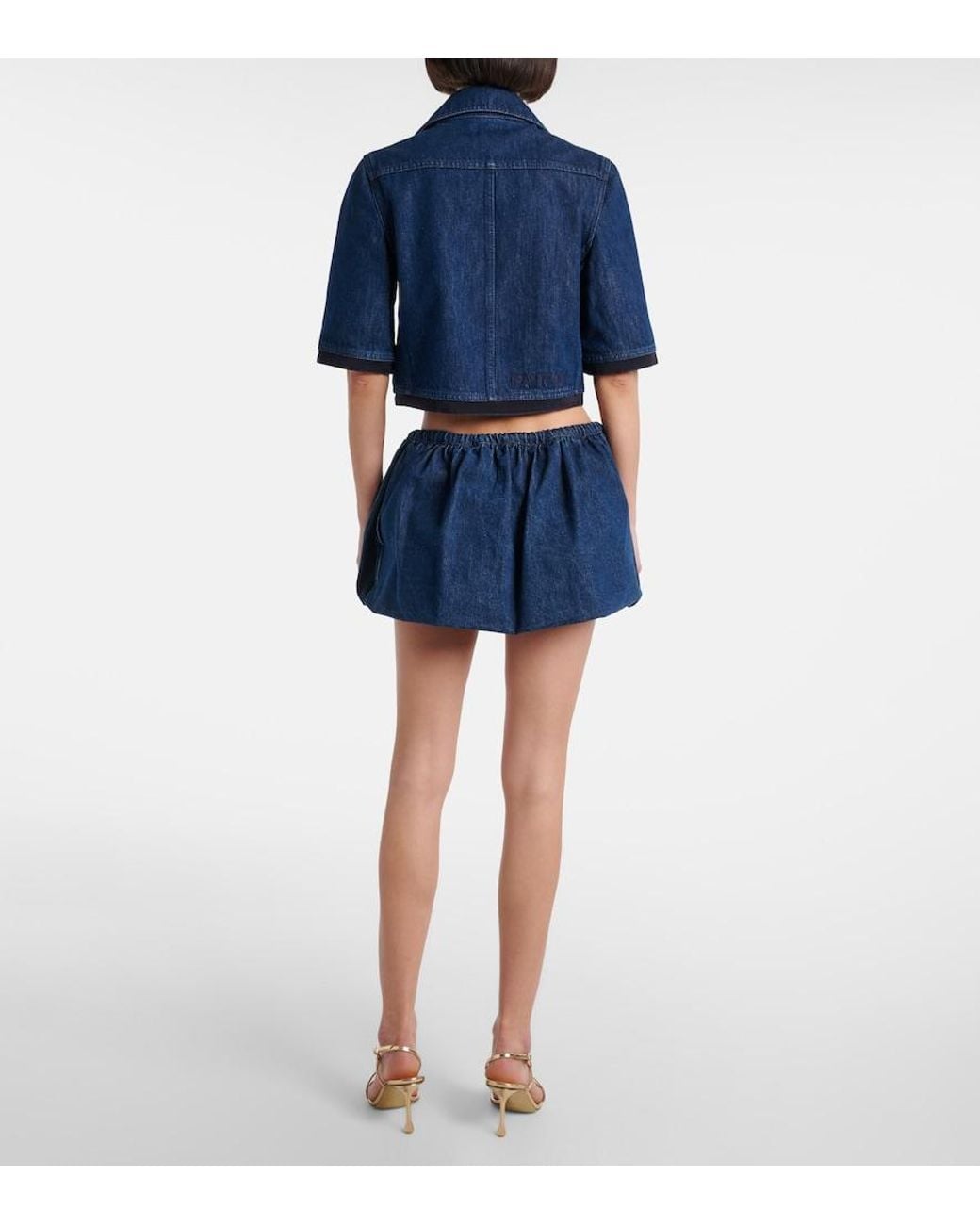 Patou Blue Cropped Denim Jacket