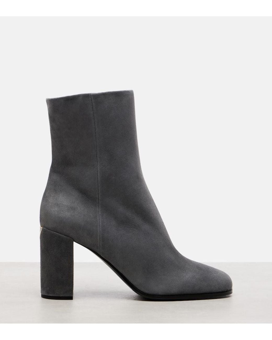 Prada Black Ankle Boots 85 Aus Veloursleder