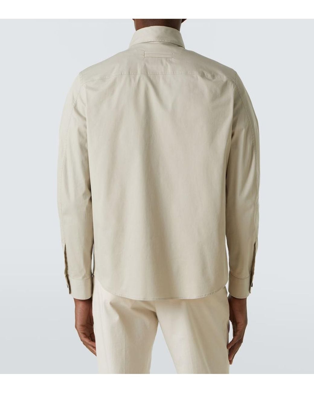 Zegna Natural Cotton-Blend Overshirt for men