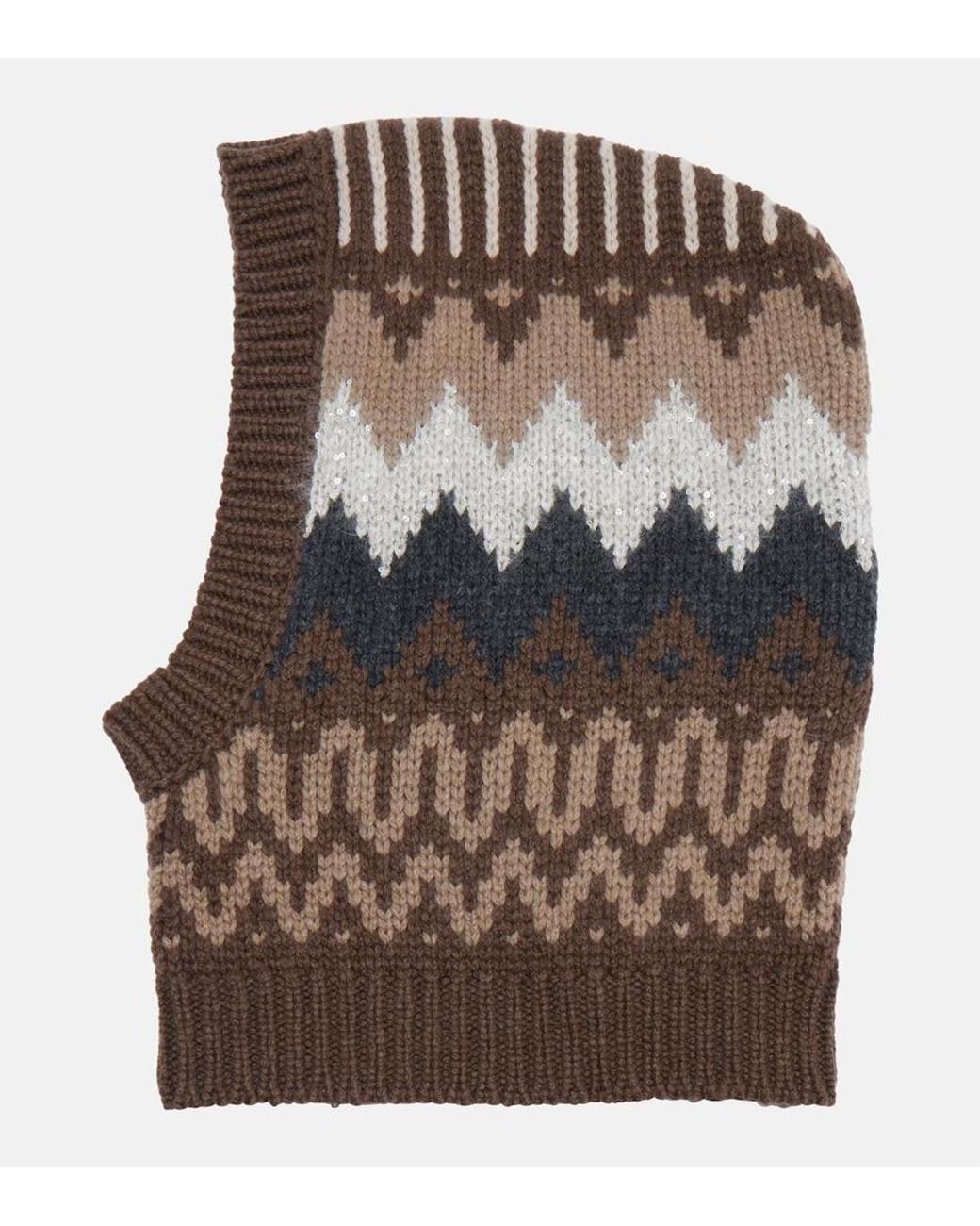Brunello Cucinelli Brown Cashmere Hood