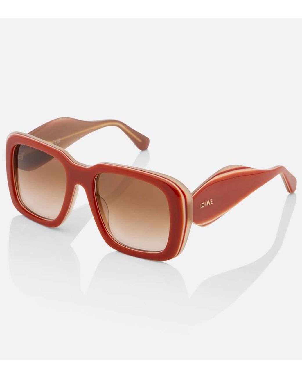 Loewe Brown Signature Square Sunglasses