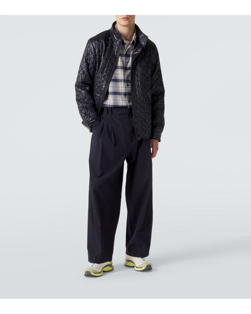 Moncler Blue Quilted Jacket for men