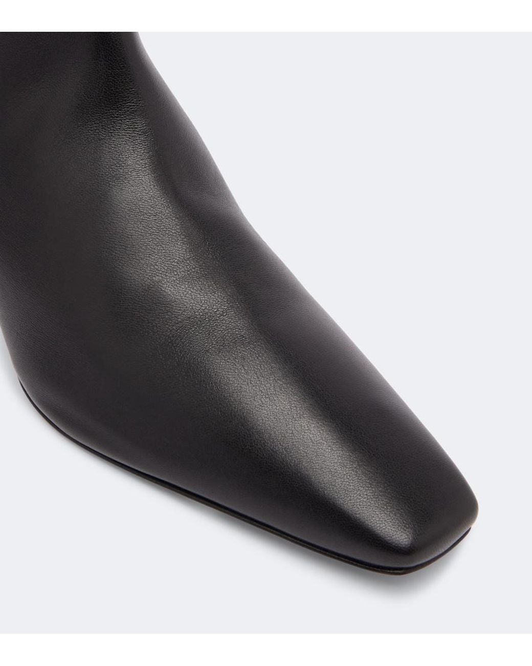 Totême Black Leather Ankle Boots