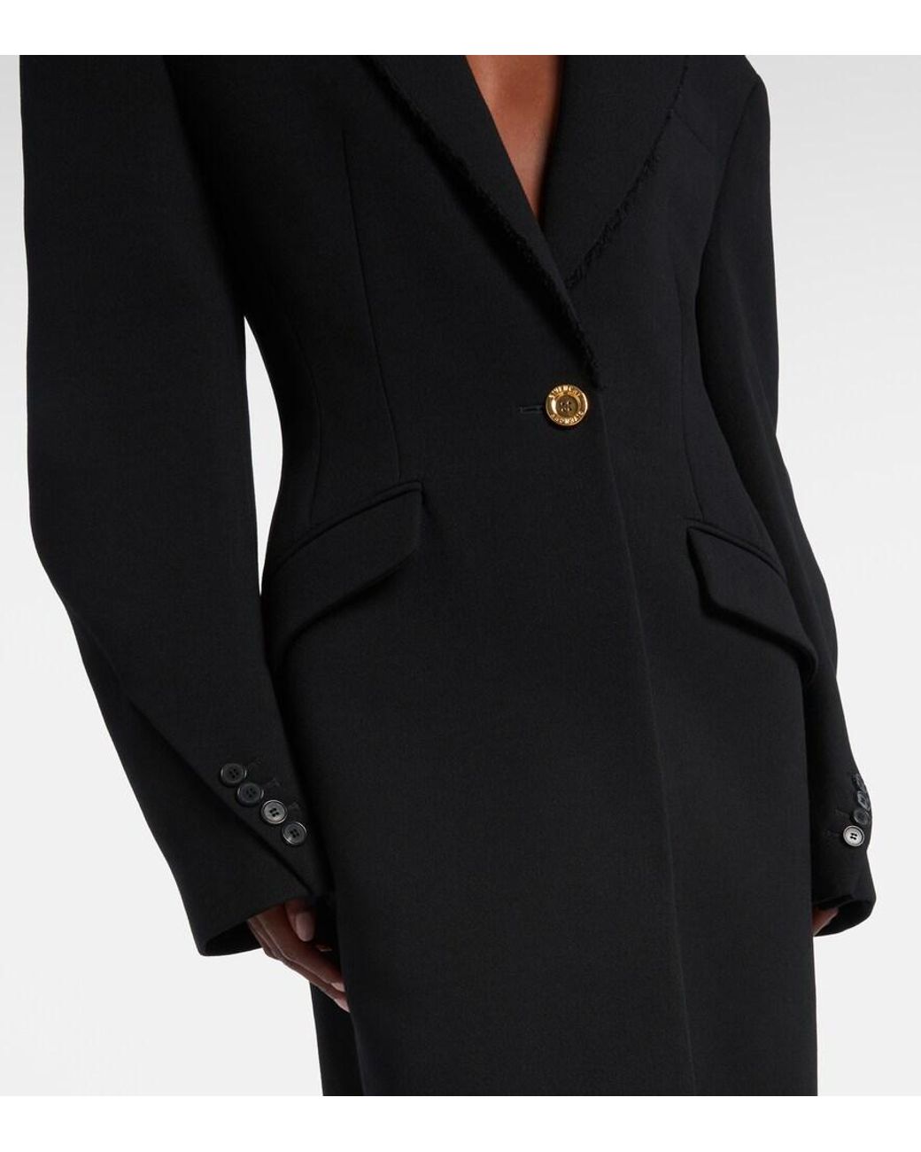 Givenchy Black Wool-Blend Coat