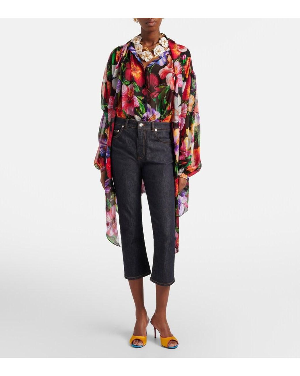 Dolce & Gabbana Blue Denim Capri Pants