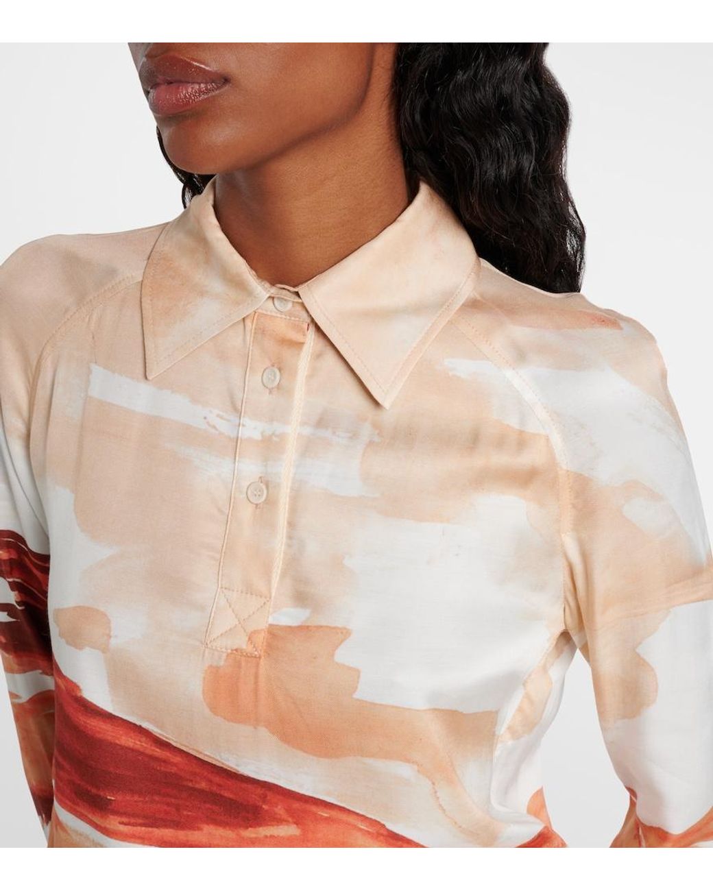 J.W. Anderson Orange Printed Polo Shirt