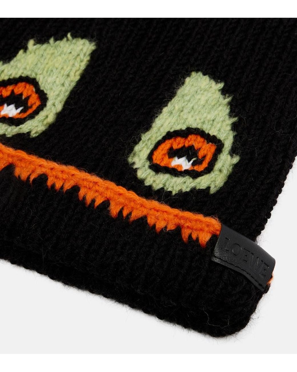 Loewe Black X Louis Wain Cat Wool-Blend Beanie