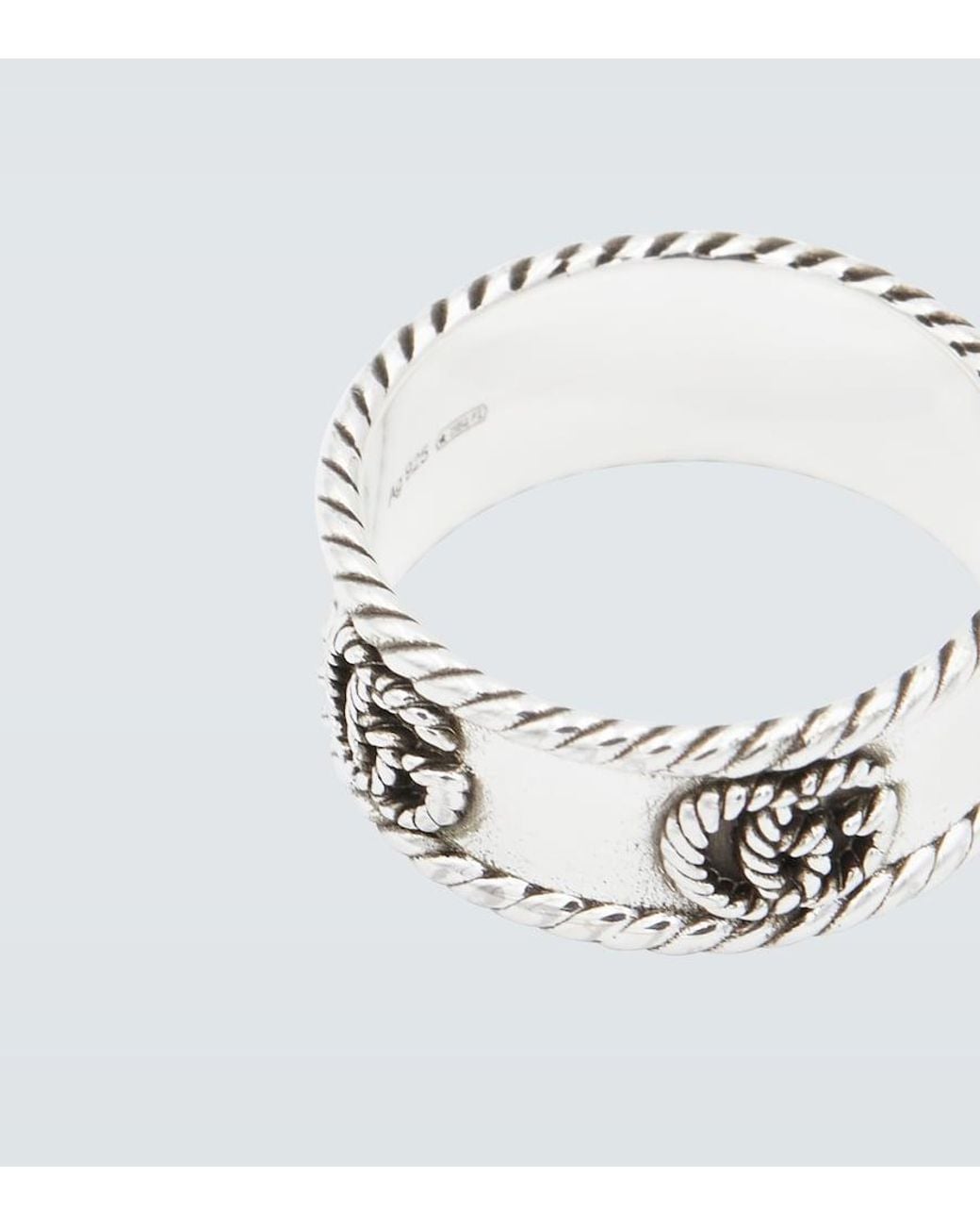 Gucci Metallic Double G Ring for men