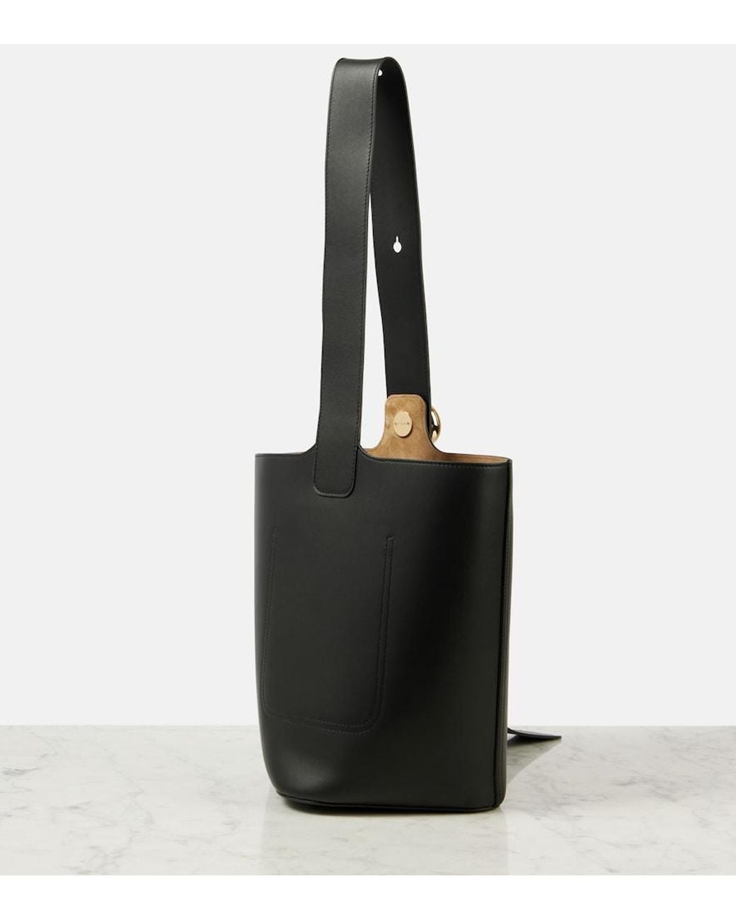 Loewe Black Medium Pebble Bucket Bag