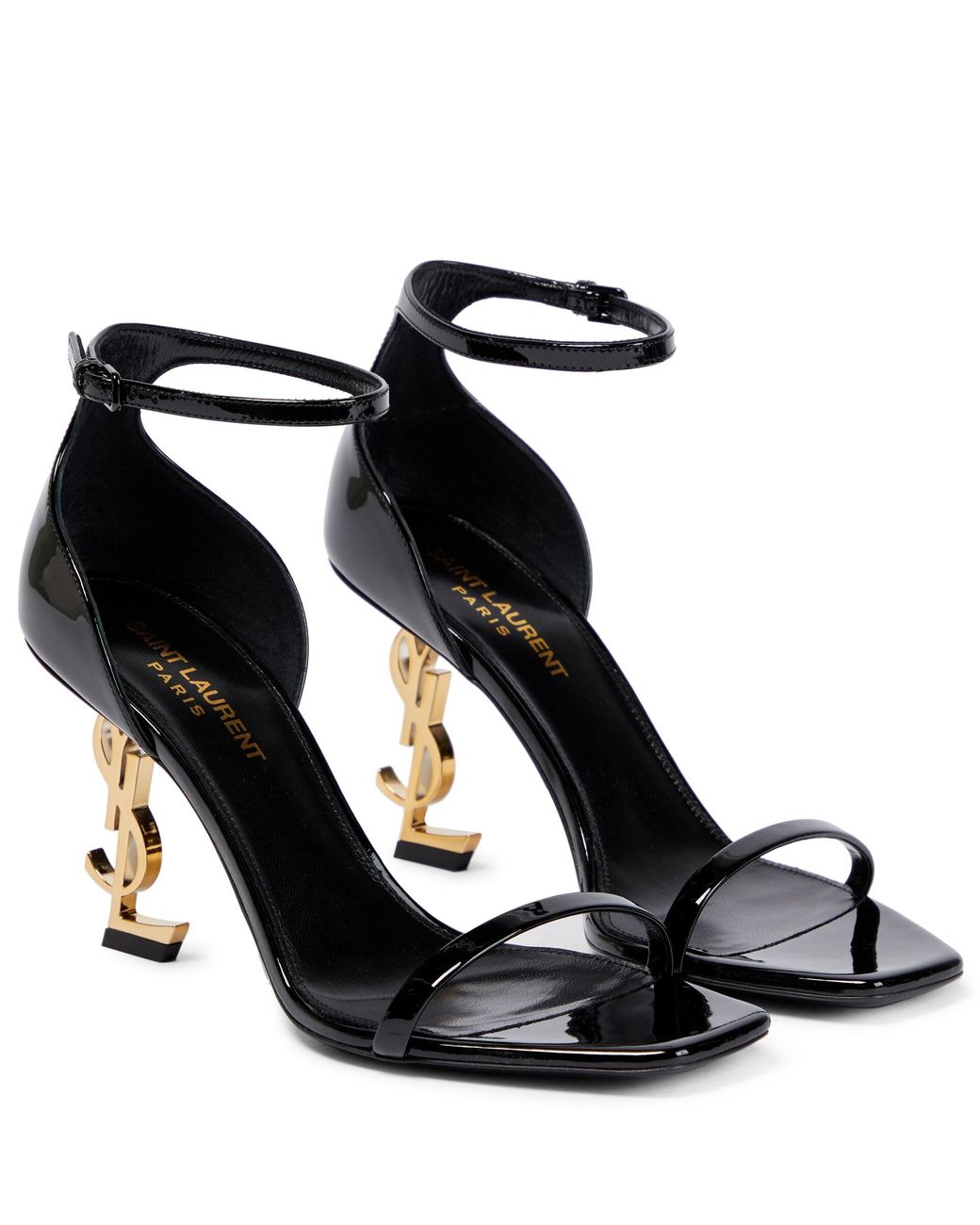 Mujer Zapatos de Tacones Sandalias Opyum 85 de charol Saint Laurent de Cuero de color Negro 
