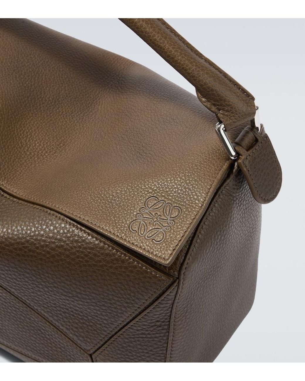 Loewe Brown Puzzle Large Leather Tote Bag for men