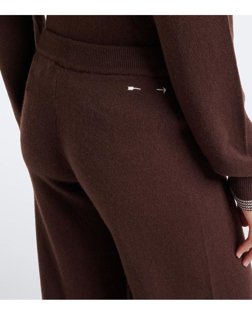 The Upside Brown Coco Amelie Cashmere-Blend Wide-Leg Pants