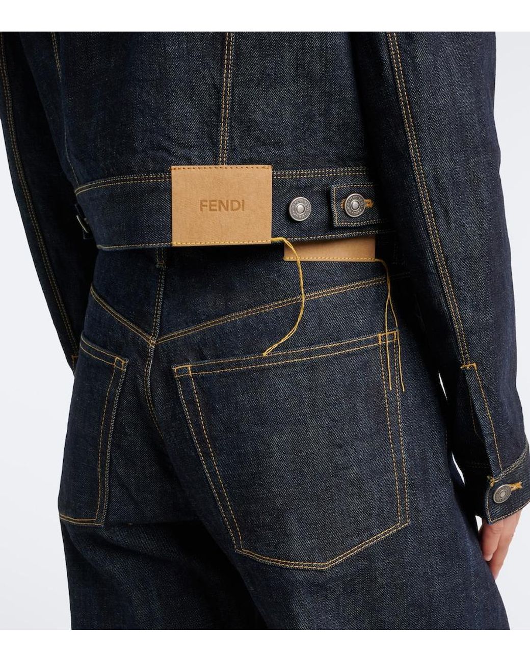 Fendi Blue Cropped Denim Jacket