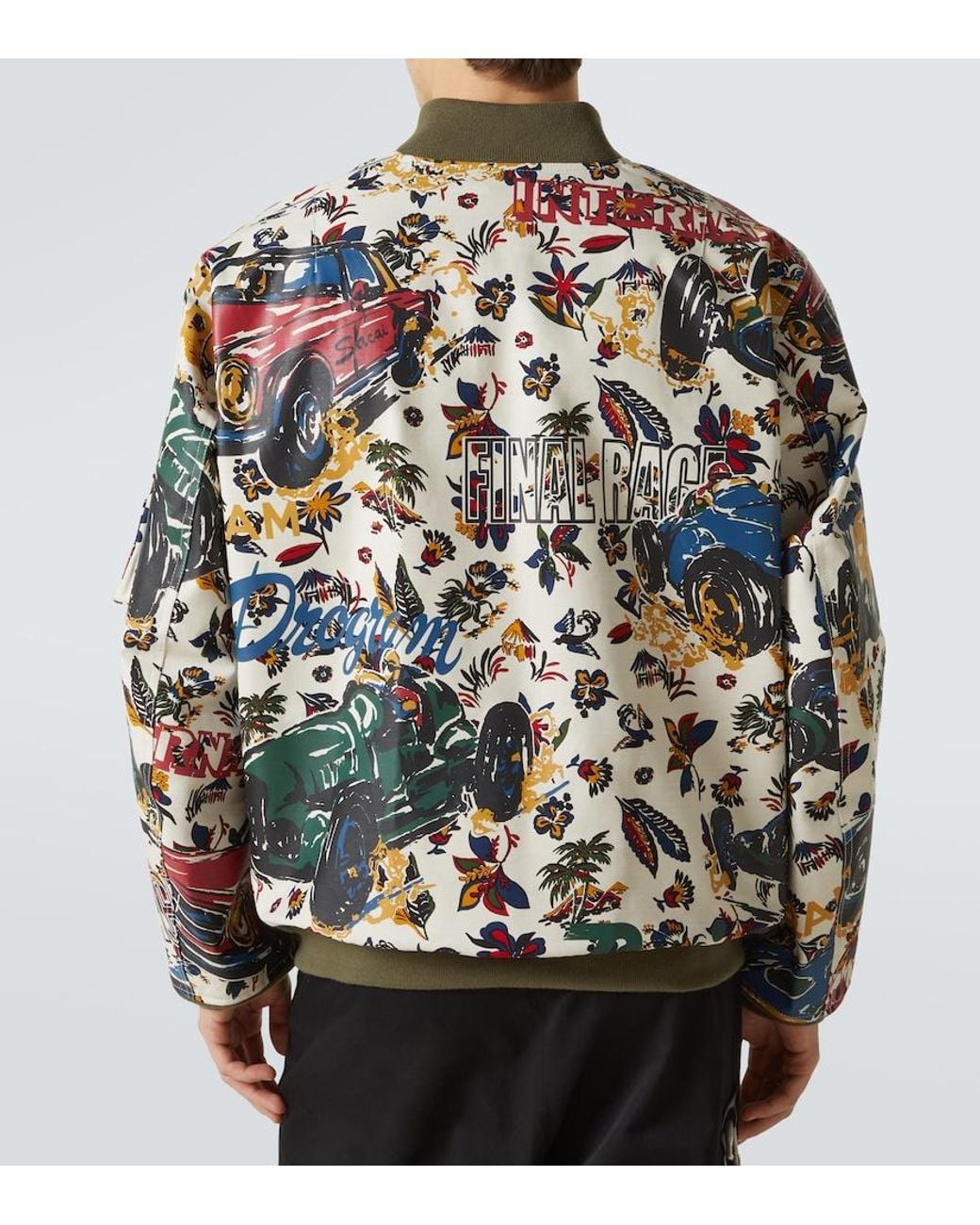 Sacai Multicolor Printed Cotton Bomber Jacket for men