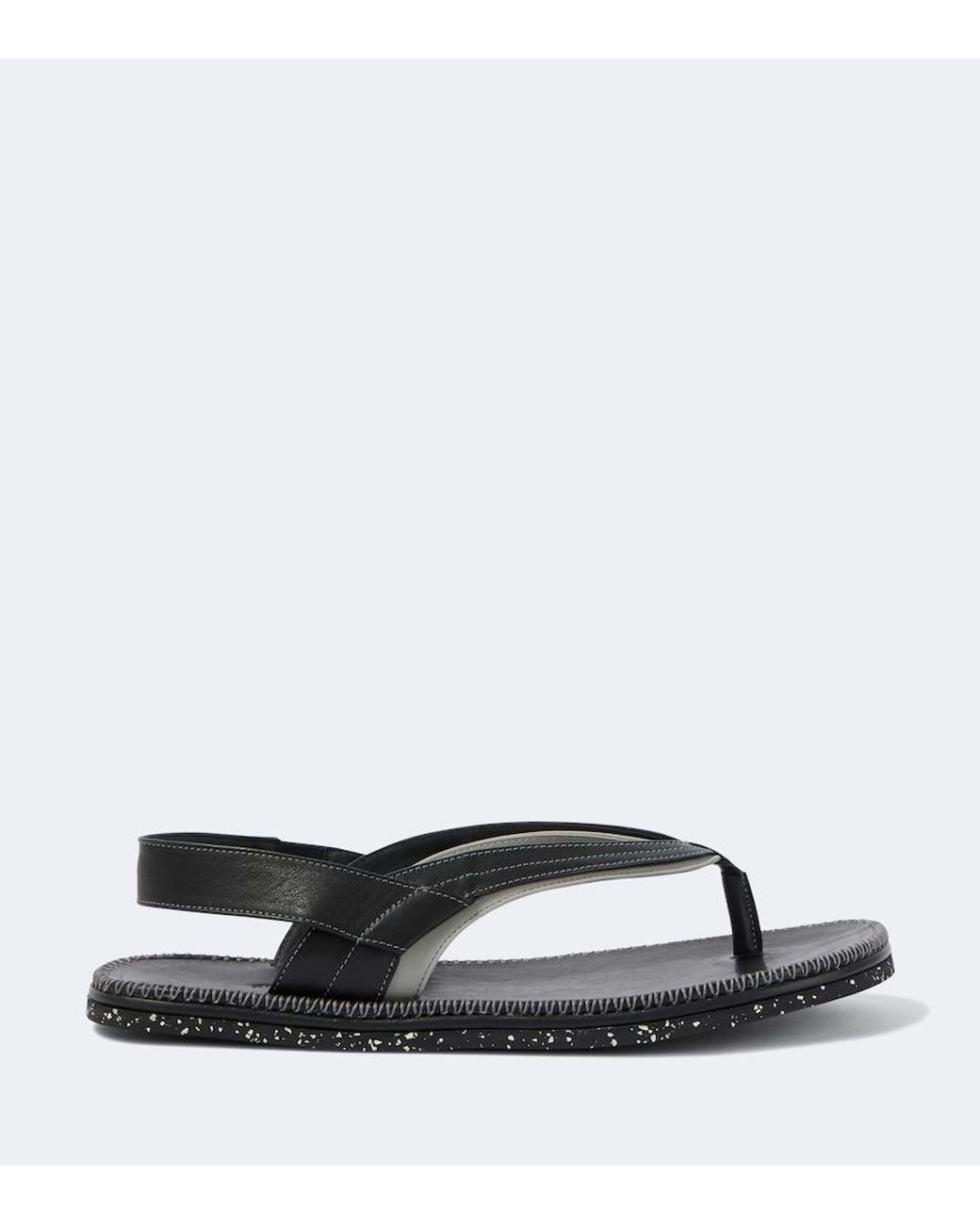 Kiko Kostadinov Black Andras Leather Thong Sandals for men